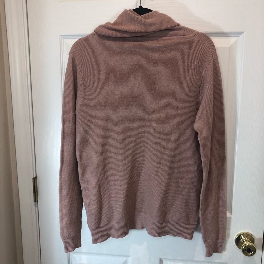 Jon & Anna Contemporary pink cowl neck long sleeve sweater size large - Picture 6 of 10
